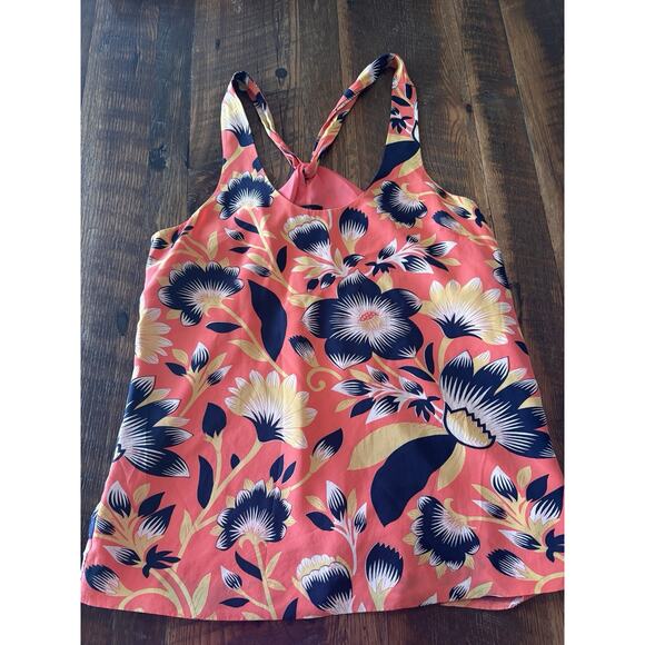 J.Crew Twist Back 100% Silk Tank Sleeveless Top Shirt Floral $88 Sz 12T - Picture 6 of 7